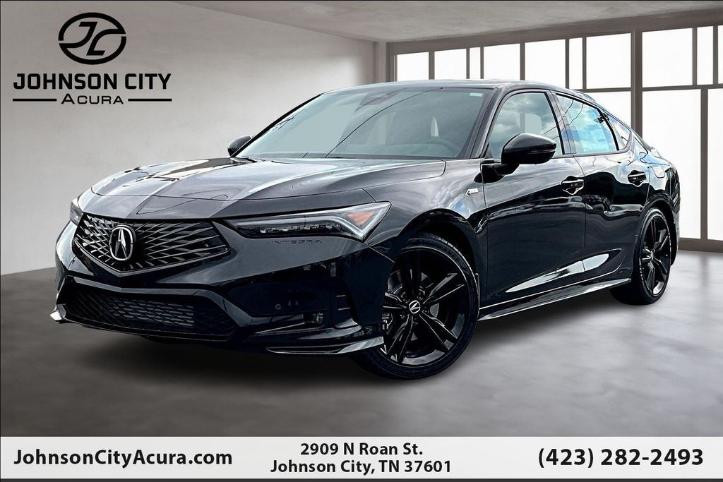 2026 Acura Integra A-Spec Tech Package in Majestic Black Pearl — front three-quarter view