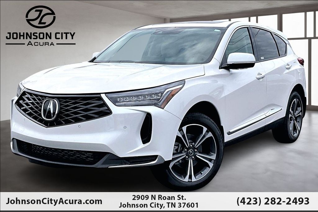 2026 Acura RDX Technology Package SH-AWD in Platinum White Pearl — front three-quarter view