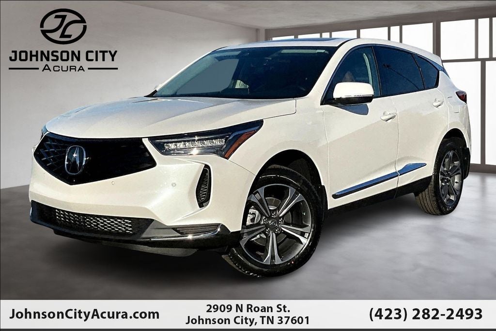 2026 Acura RDX Technology Package SH-AWD in Platinum White Pearl — front three-quarter view