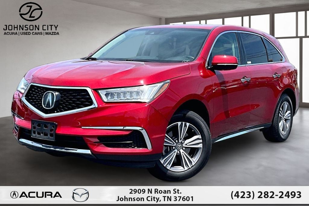 2020 Acura MDX 3.5L SH-AWD in Performance Red Pearl — front three-quarter view