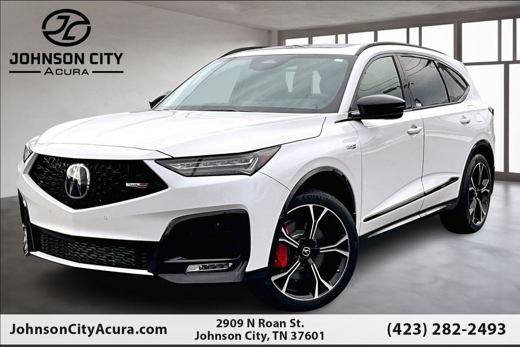 2026 Acura MDX Type S w/Advance Package SH-AWD in Platinum White Pearl — front three-quarter view